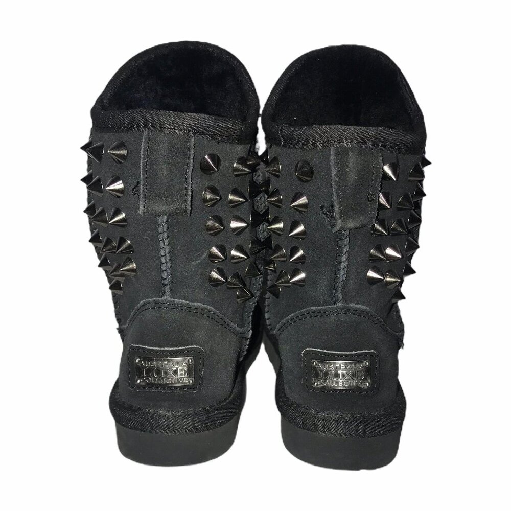 READ Rare Australia Luxe Collective Studded Leather Boots Toddler Girls 11 Black - Picture 8 of 11